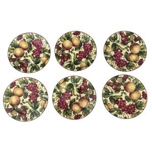 Waverly Garden Room Floral Manor Fruit Salad Plates Set of 6 Country Cottagecore